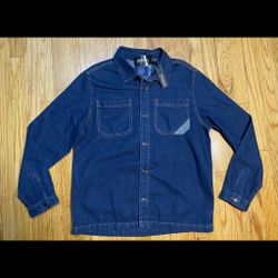 Buffalo David Bitton “JOSHUA Dark Wash Denim Button Shirt Men’s Sz L New!