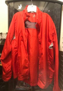 Runner’s windbreaker Jacket. Red Volt. Men’s Medium. Meshed ventilation. $5