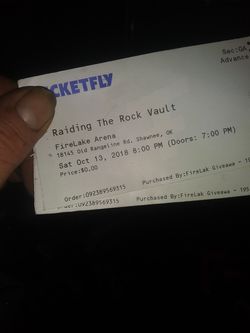 Raiding the rock vault tickets