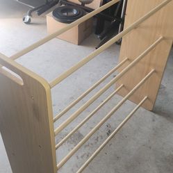 Wooden shoe rack