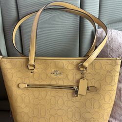Coach Yellow Tote Bag