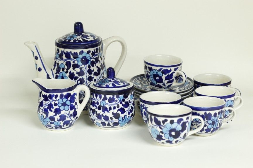 Hand Crafted Blue Pottery