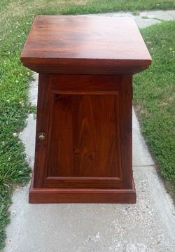Solid wood pedestal cabinet