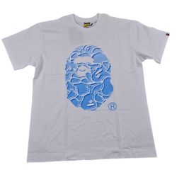 Bape White & Blue Tee / T-Shirt Size M