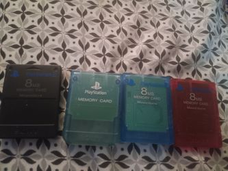 PlayStation 2 Memory Cards Lot of 4