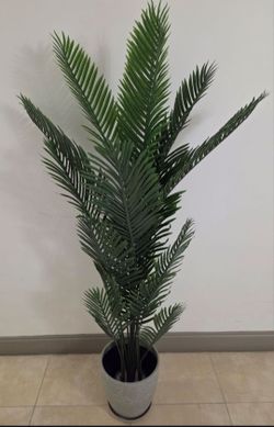 72" Faux Areca Palm in 12" (Diameter) Gray Resin Planter @ Lasting Creations