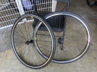 Mavic CXP Rims, Shimano RS400 Hubs, Pinarello Tires