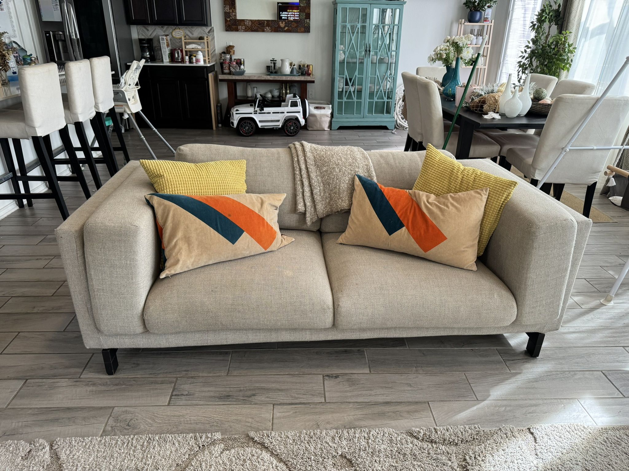 The Most Comfortable Loveseat With Decorative Pillows
