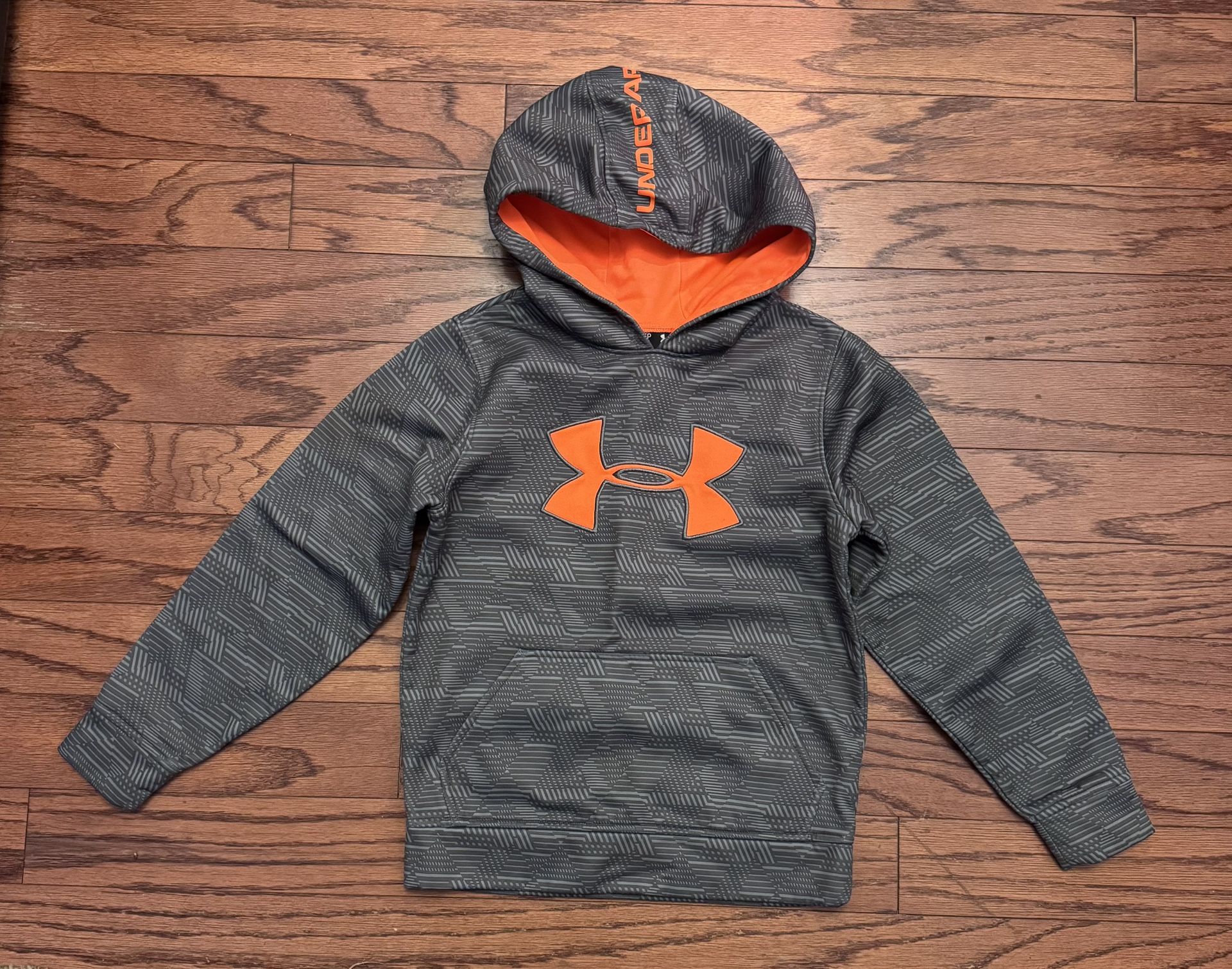 Boys XS Gray With Orange Under Armour Hoodie