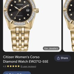 Diamond Gold Woman Citizen Watch 