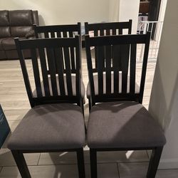 Set of 4 Wooden Dining Chairs