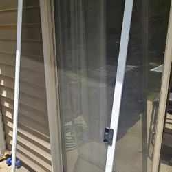 screen door and chairs 