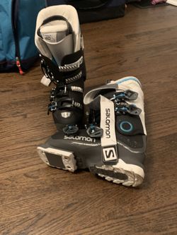 Women's Salomon X-Pro Energizer 90 W Alpine Touring Boots Size 22 & Bag