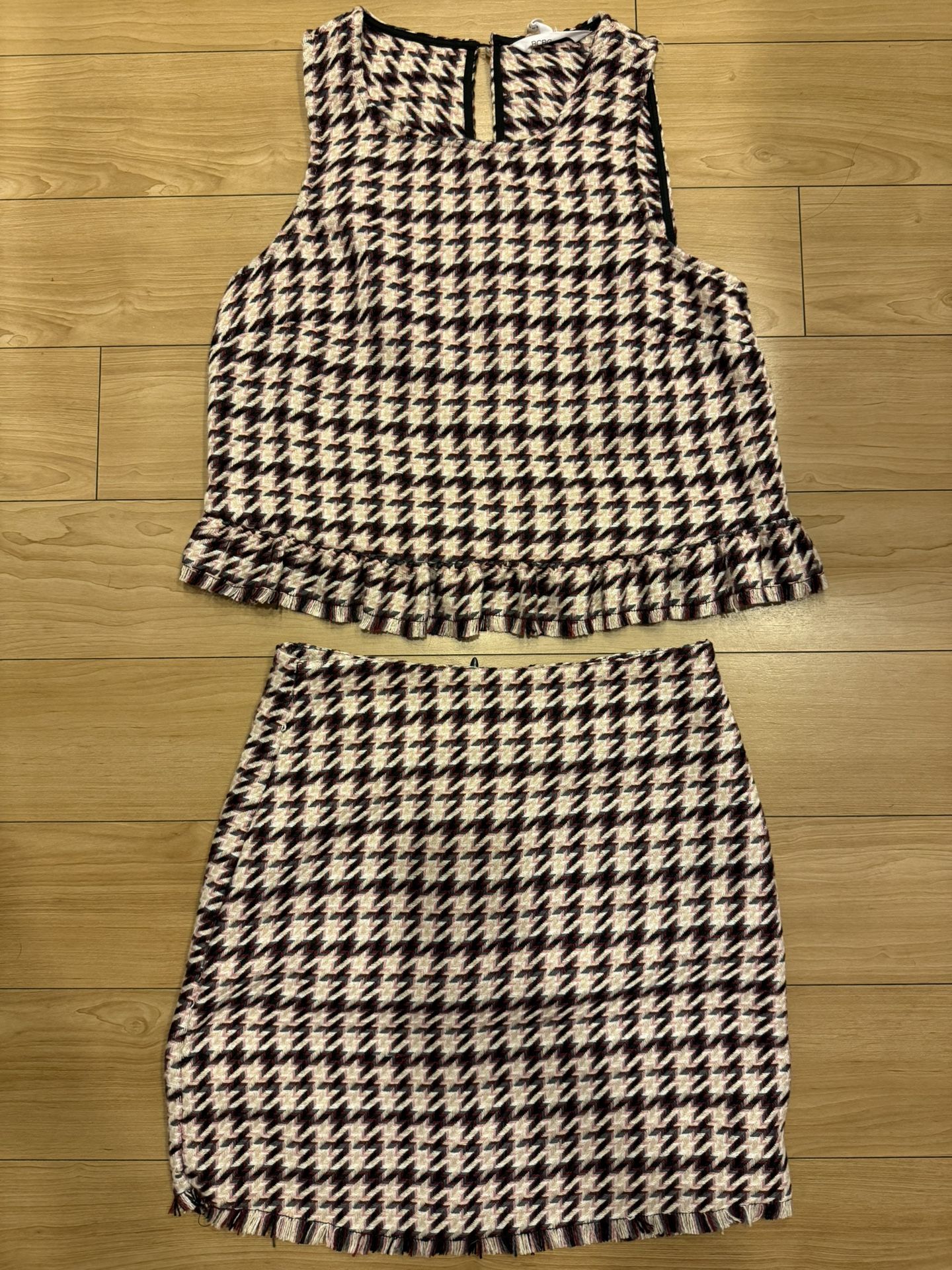 BCBG Tweed Skirt Set Size Small