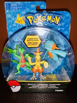 Pokémon Toys Grovyle Combusken and Marshtomp Set