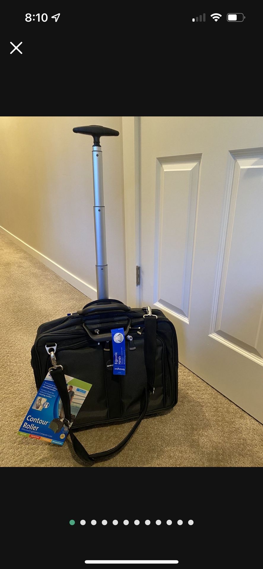 Kensington Contour Rolling Laptop Nylon Case With Wheels NEW with tags !