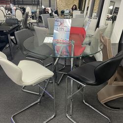 Modern Bar table With 2 Barstools In Stock Black White Grey And Red 