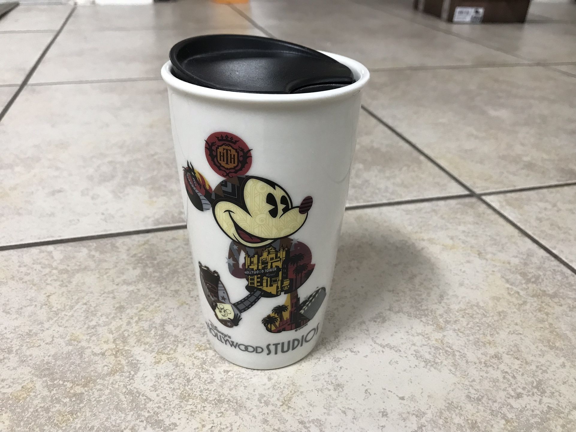Disney Hollywood Tower Hotel Mickey Mouse Starbucks Travel Mug