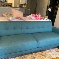 Sofa And Loveseat In Teal 