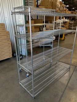 New 72" Heavy Duty Wire Shelving - Industrial Grade NSF Chrome Racks