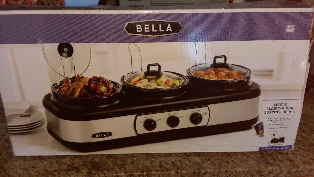 Bella Triple Slow Cooker & Server - Shop Cookers & Roasters at H-E-B