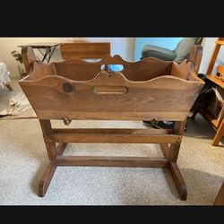 Antique Wood Cradle 