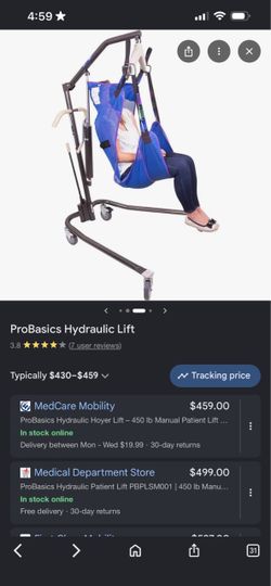 Body lift with sling New