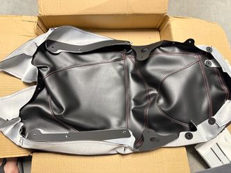 Can am spyder  original Seat Cover Black Vinyl Red Stitching