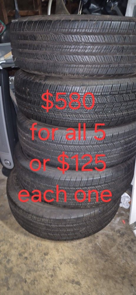 5  LLANTITAS MICHELIN 245/75R/17