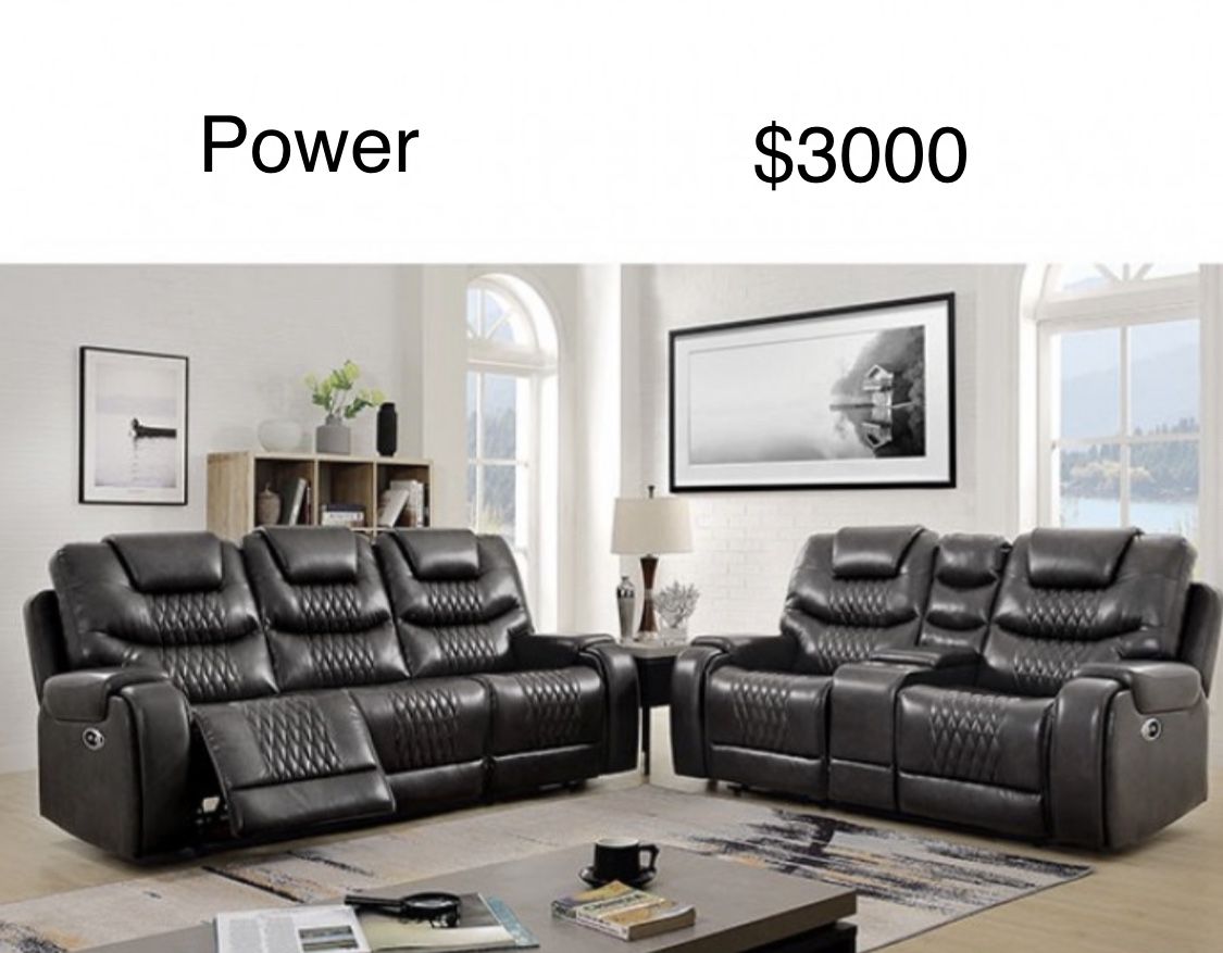 New Power Recliner Couch And Loveseat Only $50 Down Payment
