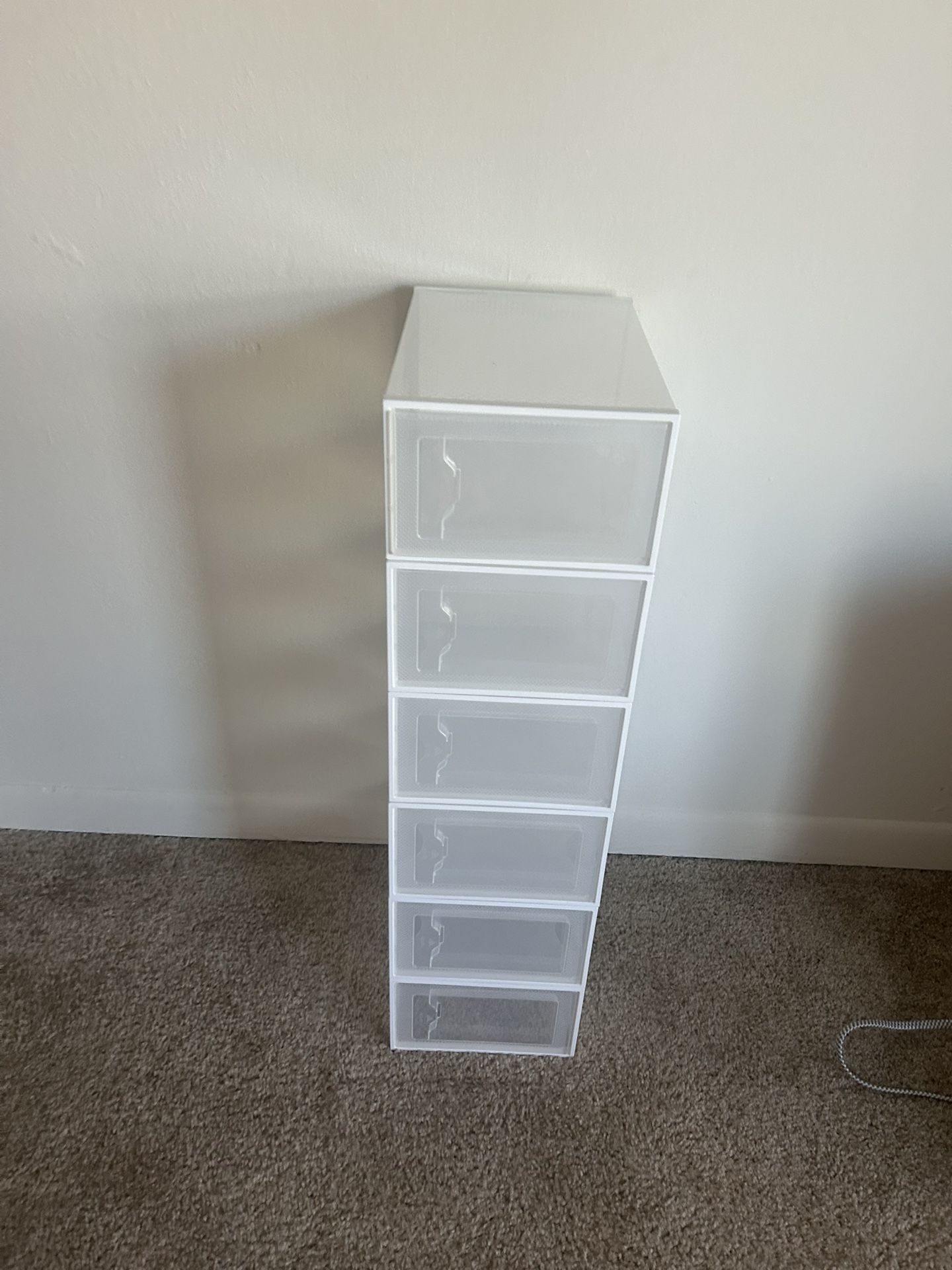 Clear 6 Pack large Shoe Storage Box