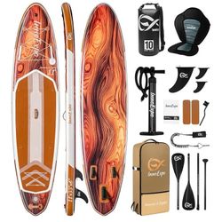 InnoExpo 11' Inflatable Stand Up Paddle Boards with Premium Accessories, Wide Stable SUP Paddle Board Design, Non-Slip Comfort Deck for Youth & Adults