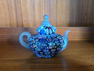 Italian Murano Glass Teapot Figurine
