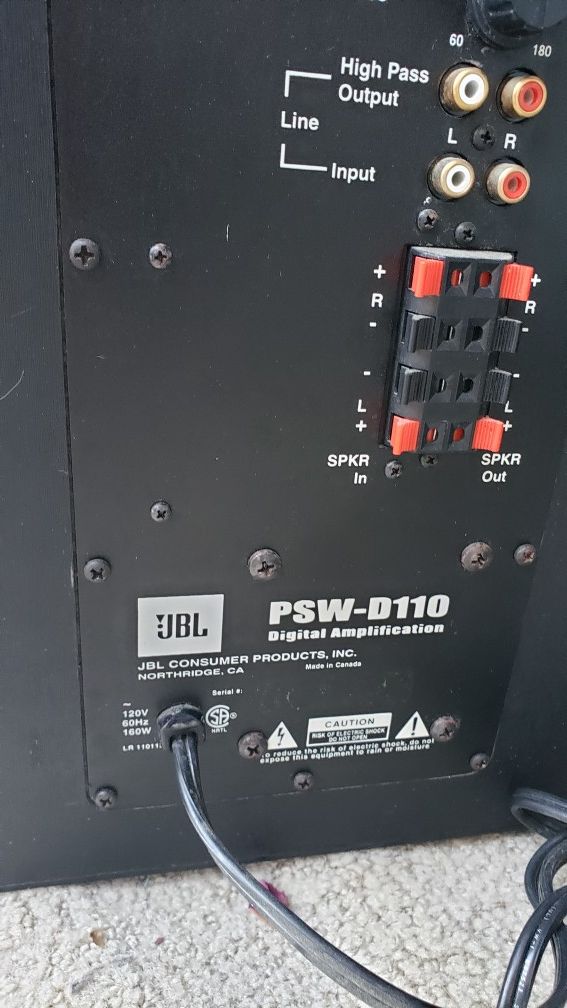 JBL PSWD110 subwoofer 140 watt amp 10 in woofer for Sale in Redlands