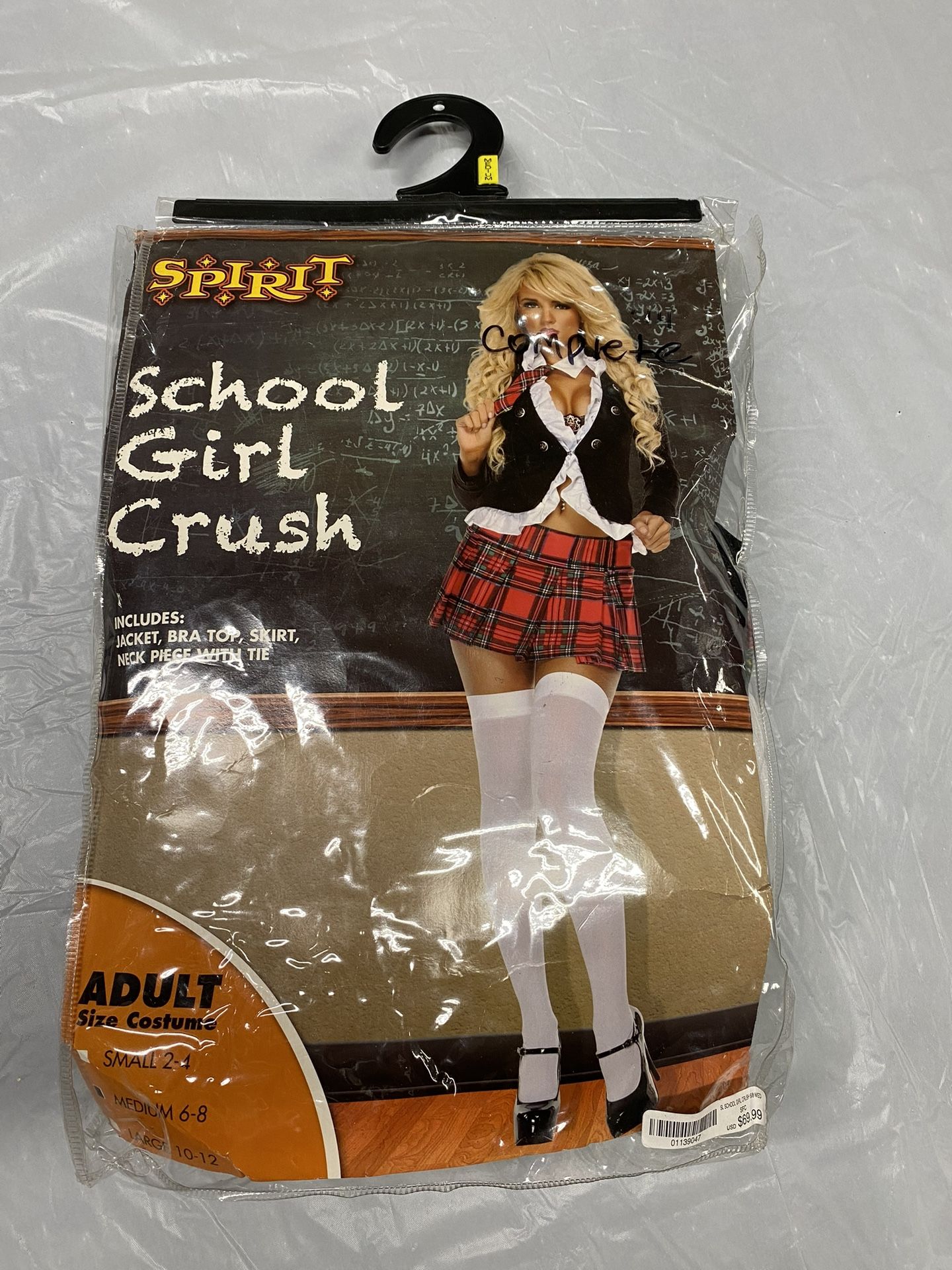 School Girl Women Size Medium Halloween