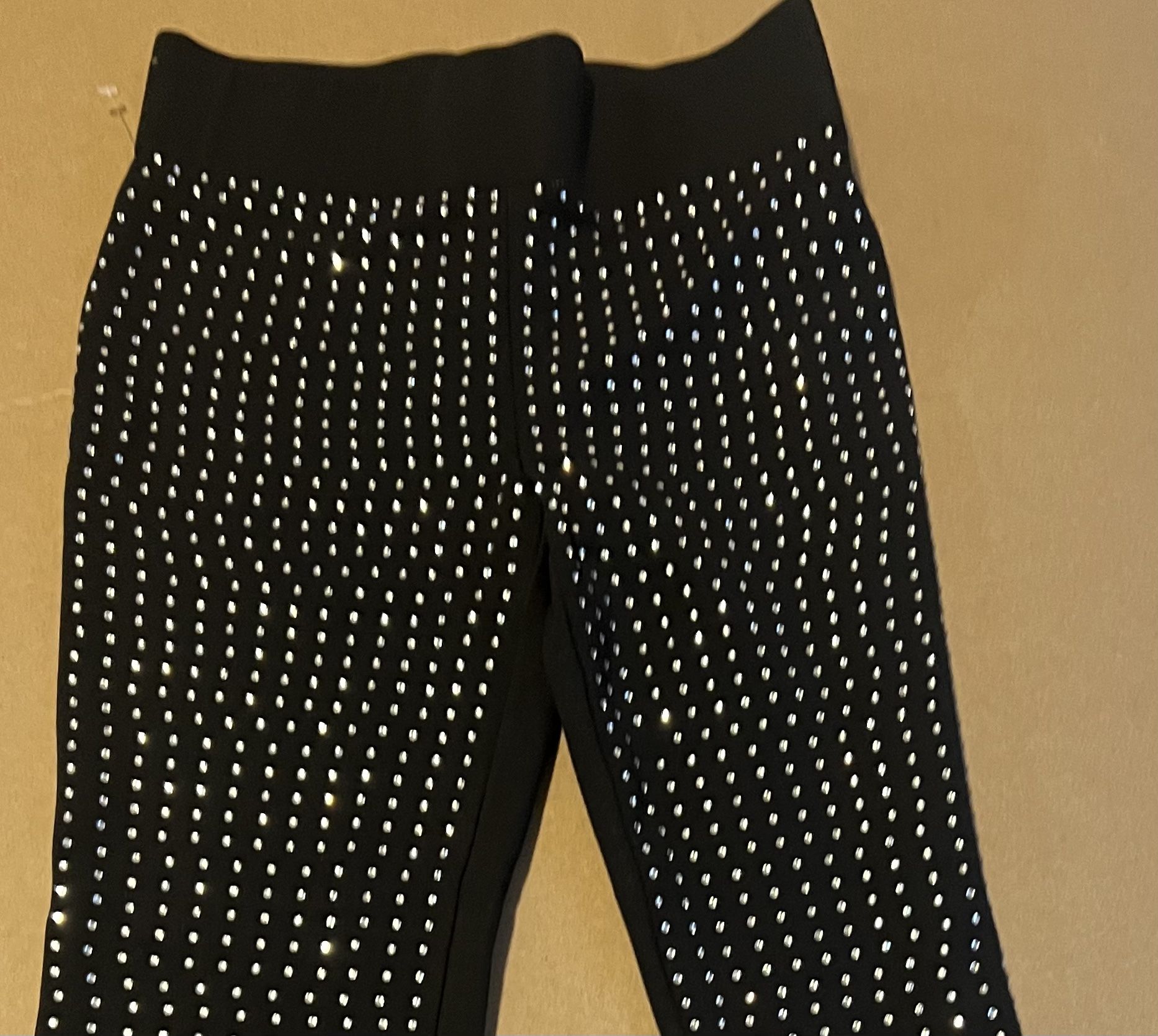 Alice Blue Women’s New Black rhinestone Bling Pants , (Size Medium$