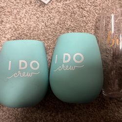 Two “I Do Crew” Silicone Cups 