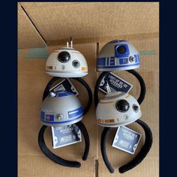 Disney Star Wars R2D2 & BB8 Light Up Minnie Ears New