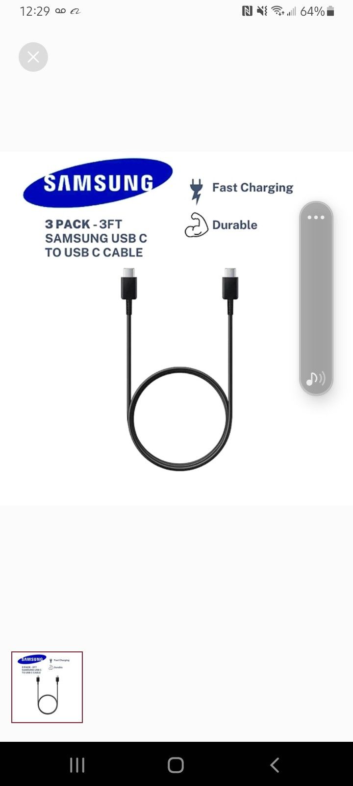 NEW 1x Type-C To Type -C CHARGER CABLE