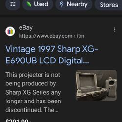 SHARP VISION PROJECTOR VINTAGE 1997