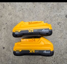 Dewalt 20v Batteries 4.0 Ah XR Powerpack Brand New Price For Both