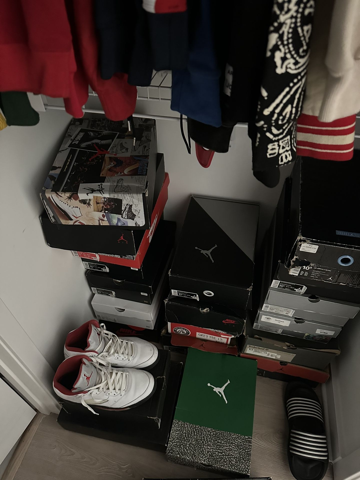 Used Sneakers, Jeans, Shirts, And Jackets