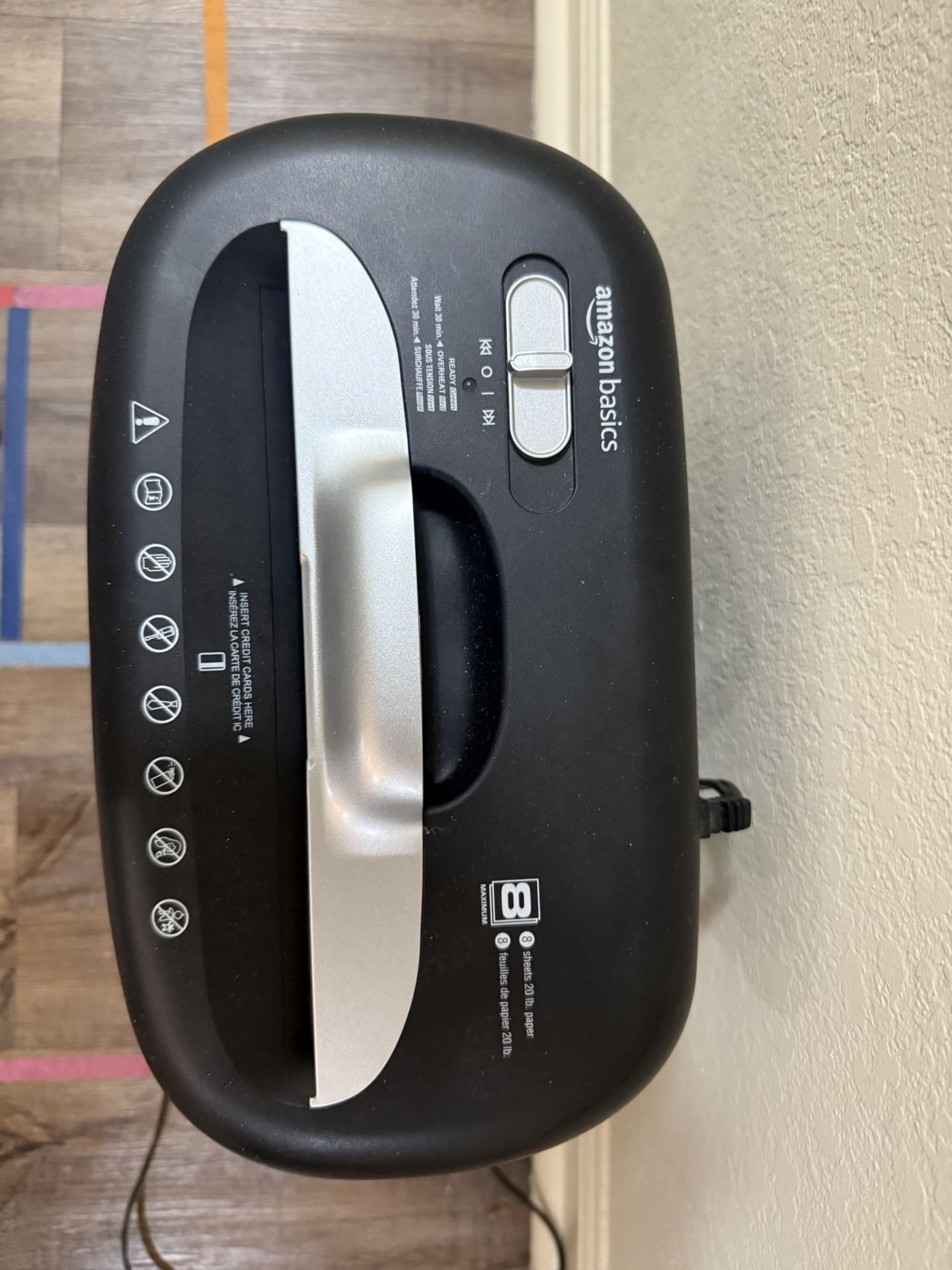 Amazon Basics 8-Sheet Cross-Cut Paper Shredder – $25 OBO