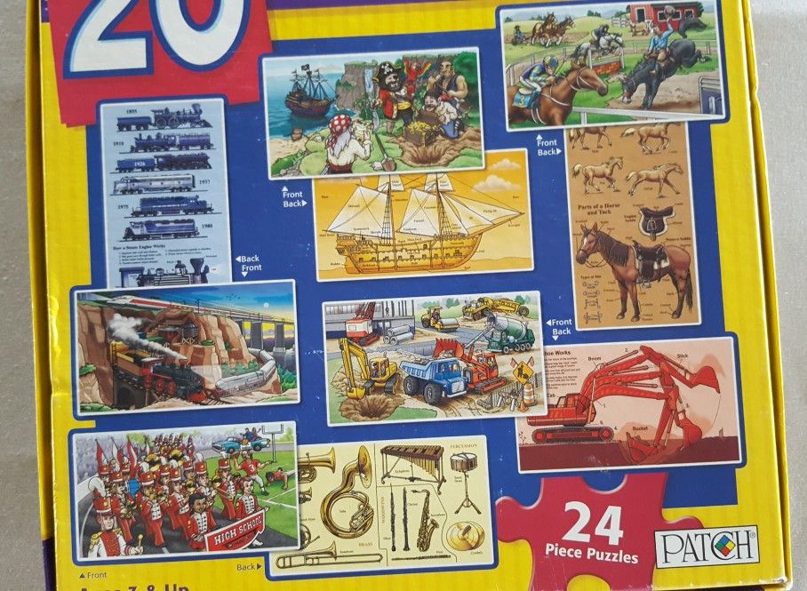 Patch 20 Two-Sided Children's Puzzles