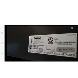 DeLonghi BBH100 SafeHeat Heater 750-watt to 2000-watt