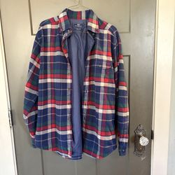 Vineyard Vines Crosby Lined Flannel Shirt Jacket — Holiday Plaid — Size Medium