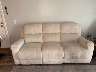 3- Seater Reclining Sofa- Cream/Beige
