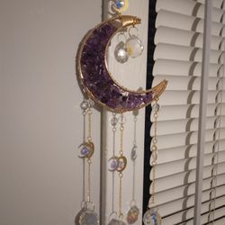 Handmade By ME Amethyst And Crystal Hangung Sun Catcher