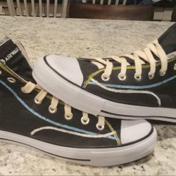 100% AUTHENTIC Men's Airwalk Duece Hi Top Black Freestyle Canvas size 10 BRAND NEW $10