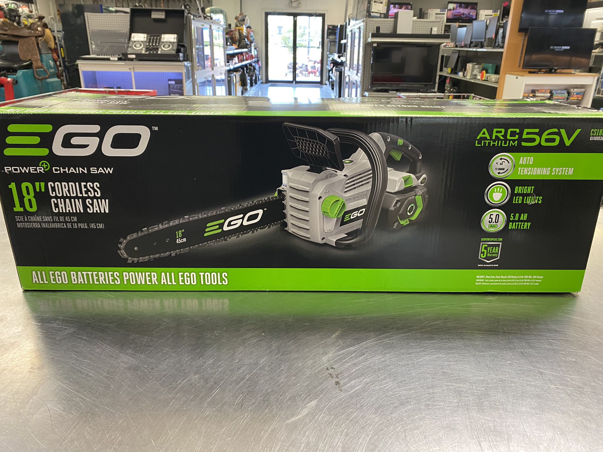 Ego Cordless Electric Chainsaw Charger Included